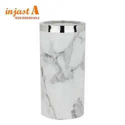 ست سرویس بهداشتی 5پارچه هارمونی مدل روشا طرح سنگ سفید کروم