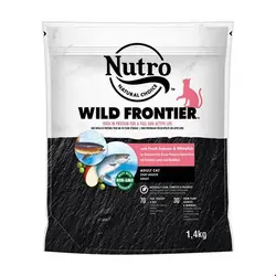 غذا خشک گربه بزرگسال نیترو آلمان Nutro WILD FRONTIER Katze Bed Wutel Adult mit Lachs uneißfisch 1-4kg