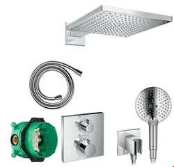 ست شیرآلات دوش حمام توکار گروهه آلمان Hansgrohe Raindance E Ecostat Square Duschsystem 27808000