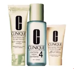 ست 3 تایی صابون- لوسیون- مرطوب کننده شفاف کننده کلینیک آمریکا Clinique 3-Phasen-Systempflege Introductory Set 50ml - 100ml - 30ml Skin Type 4