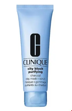 ماسک زغال و اسکراب لایه بردار کلینیک آمریکا Clinique City Block Purifying Charcoal Clay Mask Scrub 100ml