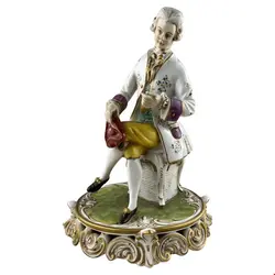 مجسمه دکوری چینی آنتیک قدیمی کاپودیمونته ایتالیا Capodimonte Porzellanfigur Italien 1970er Jahre