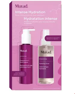 مولتی پاک کننده پری بیوتیک و تونر آبرسان پوست خشک مورد آمریکا Murad Hydration Intense Hydration Set