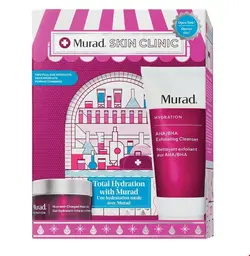 ست کادویی ژل مرطوب کننده 50 میل پاک کننده لایه بردار 200 میل مورد آمریکا MURAD Total Hydration with Murad Pflegeset 250 ml