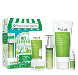 ست کادویی سرم رتینول سرم دور چشم کرم شب رتینول شستشو دهنده مورد آمریکا MURAD Revitalize with Murad Pflegeset 250 ml