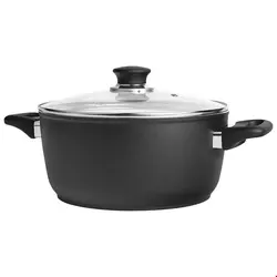 قابلمه چدنی بالرینی ایتالیا BALLARINI RIVAROLO PIU KOCHTOPF MIT GLASDECKEL 20 CM-ALUMINIUM
