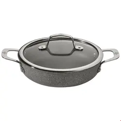 ماهیتابه درب دار  بالرینی ایتالیا BALLARINI SALINA SERVIERPFANNE MIT DECKEL- 24 CM / RUND /GRANITIUM