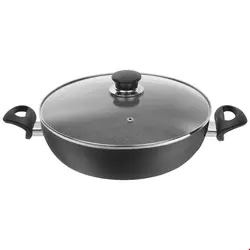 ماهیتابه درب دار بالرینی ایتالیا BALLARINI BOLOGNA GRANITIUM SERVIERPFANNE MIT DECKEL- 28 CM / RUND / GRANITIUM