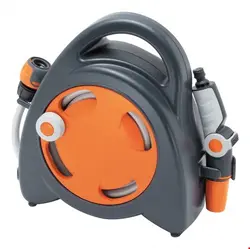 قرقره شیلنگ جمع کن زمینی و شیلنگ 10 متری جی اف G.F. Minischlauchbox Komplettset orange