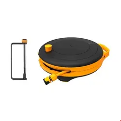 قرقره شیلنگ جمع کن زمینی دیواری و شیلنگ 13.5 متری فیسکارس Fiskars Waterwheel S 15 m mit Wandhalterung (1026376)