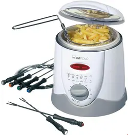 سرخ کن فوندو ساز کلترونیک آلمان CLATRONIC Fondue Fondue-Fritteuse 1 Liter 6 Personen Fondue-Gabeln FFR 2916