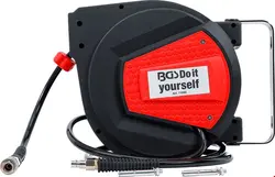 قرقره شیلنگ جمع کن اتوماتیک و شیلنگ 10 متری بی جی اس BGS Do it yourself Diy 71055 Druckluftschlauch mit Aufroller automatisch