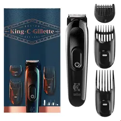 ماشین اصلاح ژیلت آمریکا Gillette King C. Gillette Barttrimmer mit 3 Kammaufsätzen