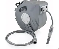 قرقره شیلنگ جمع کن دیواری و شیلنگ 20 متری بیتاکس BITUXX Gartenschlauchtrommel mit Aufrollautomatik 20m grau (MS-17756)