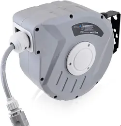 قرقره شیلنگ جمع کن دیواری و شیلنگ 10 متری بیتاکس BITUXX Gartenschlauchtrommel mit Aufrollautomatik 10m grau (MS-17755)