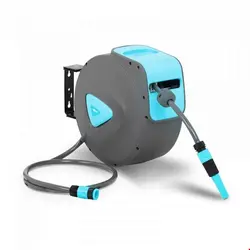 قرقره شیلنگ جمع کن اتوماتیک دیواری و شیلنگ 15 متری هیلورت hillvert B-Ware Schlauchtrommel Automatik - 15 -1,5 m HT-LOUIS 15