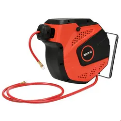 قرقره شیلنگ جمع کن اتوماتیک و شیلنگ 20 متری یاتو  YATO Profi Druckluft-Automatik-Schlauchtrommel 20m 8mm YT-24244