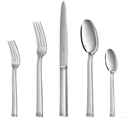 سرویس قاشق چنگال 110 پارچه با روکش نقره کریستوفل فرانسه CHRISTOFLE 110-Piece Silver-Plated Flatware Set with Imperial Chest