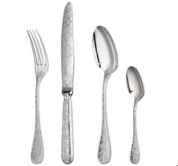 سرویس قاشق چنگال 48 پارچه با روکش نقره کریستوفل فرانسه CHRISTOFLE 48-Piece Silver-Plated Flatware Set with Free Chest