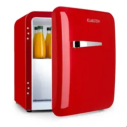 مینی یخچال فریزر 37 لیتری کلارشتاین آلمان Klarstein Audrey Mini 2in1 Kühlschrank Minibar Mini-Kühlschrank Rot 39 dB 37 Ltr