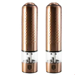 ست آسیاب نمک و فلفل برقی برلینگر هاوس مجارستان  Berlinger Haus Electric Pepper / Salt Mill BH/6415 Rose Gold Collection