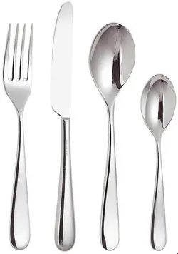 سرویس قاشق چنگال 24 پارچه السی ایتالیا Alessi Tafelbesteck 24-teilig 18/10 mit Hohlheft-Messern