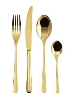 سرویس قاشق چنگال 24 پارچه سامبونت ایتالیا Sambonet Taste 24-teilig gold