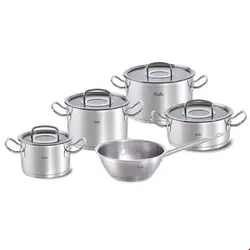 سرویس قابلمه 5 پارچه فیسلر آلمان Fissler  original-profi collection Topf-Set 5-tlg mit Glasdeckel und Sauteuse