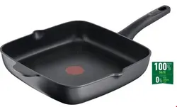 ماهیتابه مربع تفال فرانسه Tefal Ultimate tiefe Viereck-Bratpfanne Aluminiumguss schwarz (E23540 )