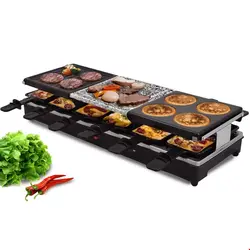 گریل راکلت پز پنکیک ساز سینتروکس آلمان Syntrox Germany Raclette Grill Oberwil mit geteilten Platten