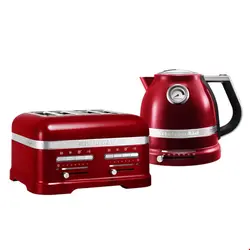 ست کتری برقی توستر 4 اسلاید اتومات کیچن اید آمریکا KitchenAid ARTISAN FRÜHSTÜCKSSET (TOASTER FÜR 4 SCHEIBEN)