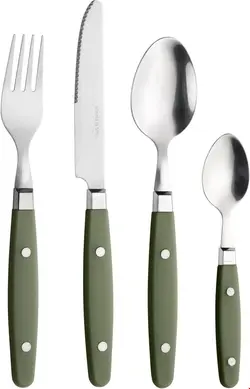 سرویس قاشق چنگال 24 پارچه پینتینوکس Pintinox Besteck-Set Country 24-teilig olivgrün