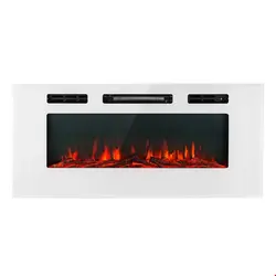 شومینه برقی توکار کنترل دار کلارشتاین آلمان Klarstein Galeras Elektrischer Wand- und Einbaukamin Elektrischer Kamin Weiß 102cm