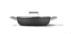 ماهیتابه 28 سانت اسمگ ایتالیا Smeg CKFD2811 Schmorpfanne 28 cm inkl. Glasdeckel im 50er Jahre Design CKFD2811BLM