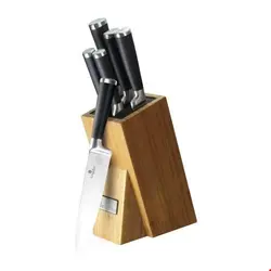 ست چاقو آشپزخانه پایه بامبو برلینگر هاوس مجارستان BERLINGER HAUS KNIFE SET / BAMBOO STAND  BH/2424 BLACK
