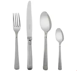 سرویس قاشق چنگال 24 پارچه کریستوفل فرانسه CHRISTOFLE OSIRIS 24-Piece Stainless Steel Flatware Set with Free Chest