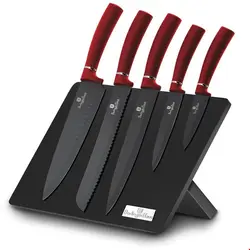 ست چاقو آشپزخانه 6 پارچه برلینگر هاوس مجارستان  BERLINGER HAUS 6-PIECE KNIFE SET  BH-2519 BURGUNDY COLLECTION