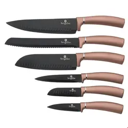 ست چاقو آشپزخانه 6 پارچه برلینگر هاوس مجارستان BERLINGER HAUS 6-PIECE KNIFE SET  BH-2558 ROSE GOLD COLLECTION