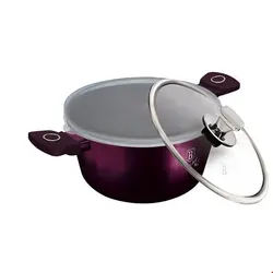 قابلمه 20 سانت درب دار برلینگر هاوس مجارستان BerlingerHaus CASSEROLE 20 CM BERLINGER HAUS BH/6628 PURPLE ECLIPSE COLLECTION