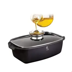 ماهیتابه کباب پز با درب شیشه ای برلینگر هاوس مجارستان BerlingerHaus CASSEROLE BERLINGER HAUS LP-KL-112P