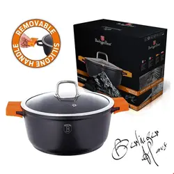 قابلمه گرانیت 24 سانت درب دار برلینگر هاوس مجارستان BerlingerHaus CASSEROLE 24 CM BERLINGER HAUS BH/1095N GRANITE DIAMOND LINE