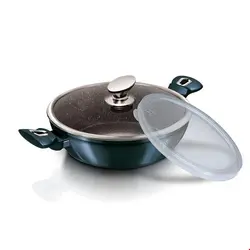 ماهیتابه 24 سانت درب دار برلینگر هاوس مجارستان BerlingerHaus SHALLOW POT 24 CM BERLINGER HAUS BH 6071 METALLIC LINE AQUAMARINE EDITION