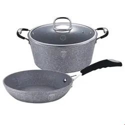سرویس قابلمه ماهیتابه 3 پارچه برلینگر هاوس مجارستان BerlingerHaus 3-PIECE COOKWARE SET BERLINGER HAUS BH/1183 STONE TOUCH LINE