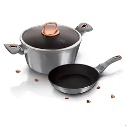 سرویس قابلمه ماهیتابه 3 پارچه برلینگر هاوس مجارستان BerlingerHaus COOKWARE SET BERLINGER HAUS BH/6019 MOONLIGHT COLLECTION