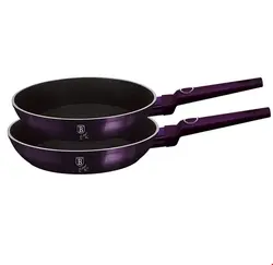 سرویس ماهیتابه 2 پارچه برلینگر هاوس مجارستان BerlingerHaus 2-PIECE FRYPAN SET BERLINGER HAUS BH/6789 PURPLE ECLIPSE COLLECTION