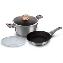 سرویس قابلمه ماهیتابه 5 پارچه برلینگر هاوس مجارستان  BerlingerHaus 5-PIECE COOKWARE SET BH6070 MOONLIGHT COLLECTION