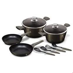 سرویس قابلمه کفگیر ملاقه 10 پارچه کریستال برلینگر هاوس مجارستان BerlingerHaus10-PIECE COOKWARE SET BH 7166 CRYSTAL COLLECTION