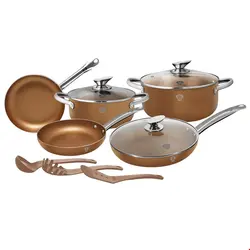 سرویس قابلمه کفگیر ملاقه 11 پارچه برلینگر هاوس مجارستان BerlingerHaus11-PIECE COOKWARE SET BLAUMANN BL 3342 LE CHEF LINE
