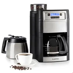 قهوه ساز آسیاب قهوه کلارشتاین آلمان Klarstein Aromatica II Duo Kaffeemaschine 0 22,5 cm Kaffeemaschine Silber