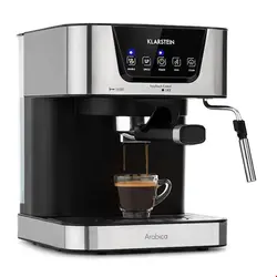 اسپرسو ساز کلارشتاین آلمان Klarstein Arabica Espressomaschine Kunststoff  Silber